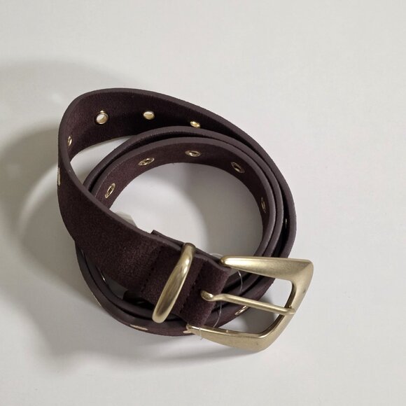 GAP Suede Leather Belt Women S Brown Grommets Preppy Grunge Indie Western Hippie main image 10